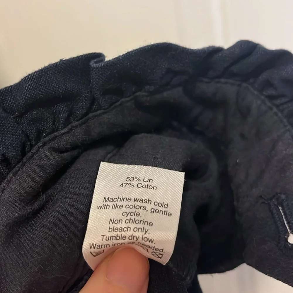 J.Crew Factory Navy Linen Ruffle Short - Picture 3 of 3